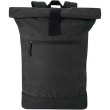 Load image into Gallery viewer, Recanvas 14” GRS recycled rolltop backpack 16L — Black (front)