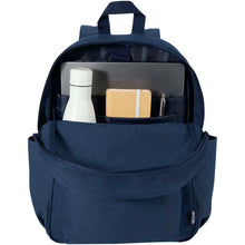 Load image into Gallery viewer, Recanvas 15.6” GRS recycled city backpack 16L — Navy (detail)