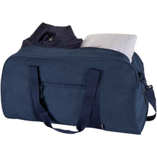 Load image into Gallery viewer, Recanvas GRS recycled duffel bag 40L — Navy (detail)