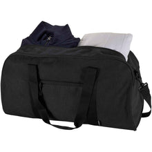 Load image into Gallery viewer, Recanvas GRS recycled duffel bag 40L — Black (detail)