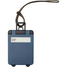 Load image into Gallery viewer, Traveler luggage tag — Hale Blue (front)