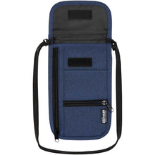 Load image into Gallery viewer, Ross GRS recycled smart travel pouch — Heather navy (front)