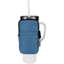 Load image into Gallery viewer, Byron GRS recycled bottle pouch  — Hale Blue (detail 2)