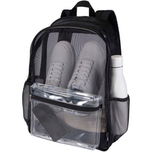 Load image into Gallery viewer, Mesh recycled backpack 18L — Black (detail)