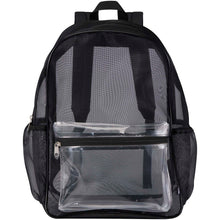Load image into Gallery viewer, Mesh recycled backpack 18L — Black (front)