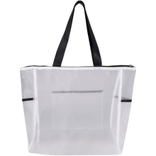 Load image into Gallery viewer, Mesh recycled tote bag 23L — White (back)
