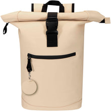 Load image into Gallery viewer, Resi Plus GRS recycled round charm keychain  — Oatmeal (detail 2)