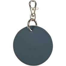 Load image into Gallery viewer, Resi Plus GRS recycled round charm keychain  — Hale Blue (back)
