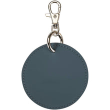 Load image into Gallery viewer, Resi Plus GRS recycled round charm keychain  — Hale Blue (front)