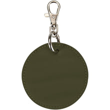 Load image into Gallery viewer, Resi Plus GRS recycled round charm keychain  — Forest green (front)