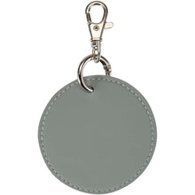 Load image into Gallery viewer, Resi Plus GRS recycled round charm keychain  — Grey (back)