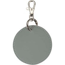 Load image into Gallery viewer, Resi Plus GRS recycled round charm keychain  — Grey (front)
