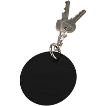 Load image into Gallery viewer, Resi Plus GRS recycled round charm keychain  — Black (detail)