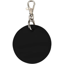 Load image into Gallery viewer, Resi Plus GRS recycled round charm keychain  — Black (front)