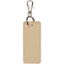 Load image into Gallery viewer, Resi Plus GRS recycled rectangle charm keychain — Oatmeal (back)