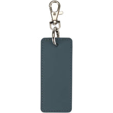 Load image into Gallery viewer, Resi Plus GRS recycled rectangle charm keychain — Hale Blue (back)