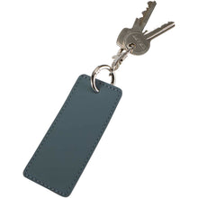 Load image into Gallery viewer, Resi Plus GRS recycled rectangle charm keychain — Hale Blue (detail)