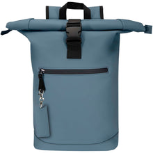 Load image into Gallery viewer, Resi Plus GRS recycled rectangle charm keychain — Hale Blue (detail 2)
