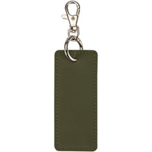 Load image into Gallery viewer, Resi Plus GRS recycled rectangle charm keychain — Forest green (front)