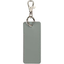 Load image into Gallery viewer, Resi Plus GRS recycled rectangle charm keychain — Grey (back)