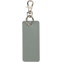 Load image into Gallery viewer, Resi Plus GRS recycled rectangle charm keychain — Grey (front)