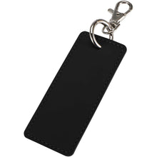 Load image into Gallery viewer, Resi Plus GRS recycled rectangle charm keychain — Black