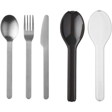 Load image into Gallery viewer, Mepal Ellipse cutlery set  — Black (detail)