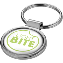 Load image into Gallery viewer, Orlene round keychain — Silver (detail)