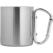 Load image into Gallery viewer, Alps 200 ml insulated mug with carabiner — Silver (front)