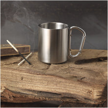 Load image into Gallery viewer, Alps 200 ml insulated mug with carabiner — lifestyle