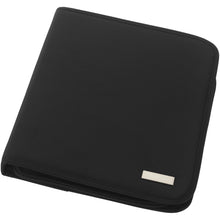 Load image into Gallery viewer, Stanford deluxe A4 zippered portfolio — Black (detail)