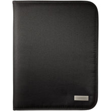 Load image into Gallery viewer, Stanford deluxe A4 zippered portfolio — Black (front)