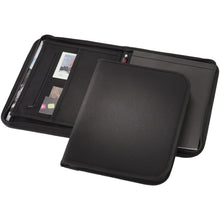 Load image into Gallery viewer, Berkely A4 zippered portfolio — Black