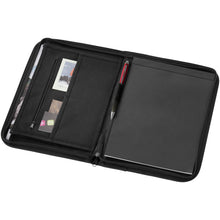 Load image into Gallery viewer, Berkely A4 zippered portfolio — Black (detail 2)