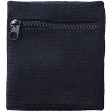 Load image into Gallery viewer, Brisky performance wristband with zippered pocket — Black (front)