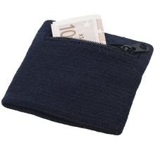 Load image into Gallery viewer, Brisky performance wristband with zippered pocket — Navy