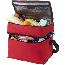 Load image into Gallery viewer, Oslo 2-zippered compartments cooler bag 13L — Red