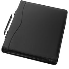 Load image into Gallery viewer, Ebony A4 briefcase portfolio — Black (detail)