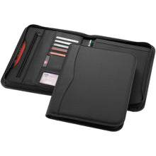Load image into Gallery viewer, Ebony A4 zippered portfolio — Black