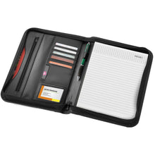 Load image into Gallery viewer, Ebony A4 zippered portfolio — Black (detail 2)