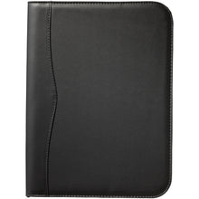 Load image into Gallery viewer, Ebony A4 zippered portfolio — Black (front)