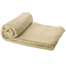 Load image into Gallery viewer, Huggy fleece plaid blanket with carry pouch 150x120 cm — Beige (detail)