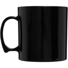 Load image into Gallery viewer, Standard 300 ml plastic mug — Black (back)