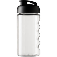 Load image into Gallery viewer, H2O Active® Bop 500 ml flip lid sport bottle — Transparent / Black (front)