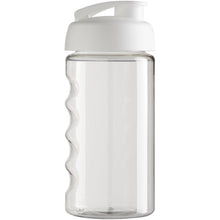 Load image into Gallery viewer, H2O Active® Bop 500 ml flip lid sport bottle — Transparent / White (back)