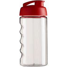 Load image into Gallery viewer, H2O Active® Bop 500 ml flip lid sport bottle — Transparent / Red (back)