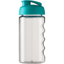 Load image into Gallery viewer, H2O Active® Bop 500 ml flip lid sport bottle — Transparent / Aqua blue (front)