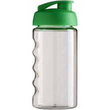 Load image into Gallery viewer, H2O Active® Bop 500 ml flip lid sport bottle — Transparent / Green (back)