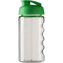 Load image into Gallery viewer, H2O Active® Bop 500 ml flip lid sport bottle — Transparent / Green (front)