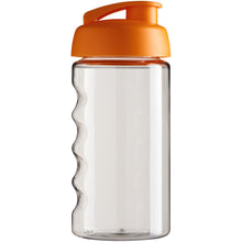 Load image into Gallery viewer, H2O Active® Bop 500 ml flip lid sport bottle — Transparent / Orange (back)